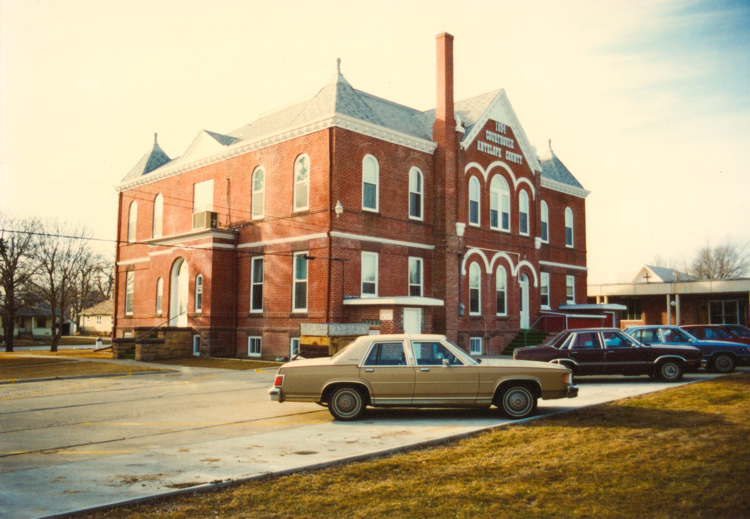 1990 Film Photo of Antelope County Courthouse after new window project